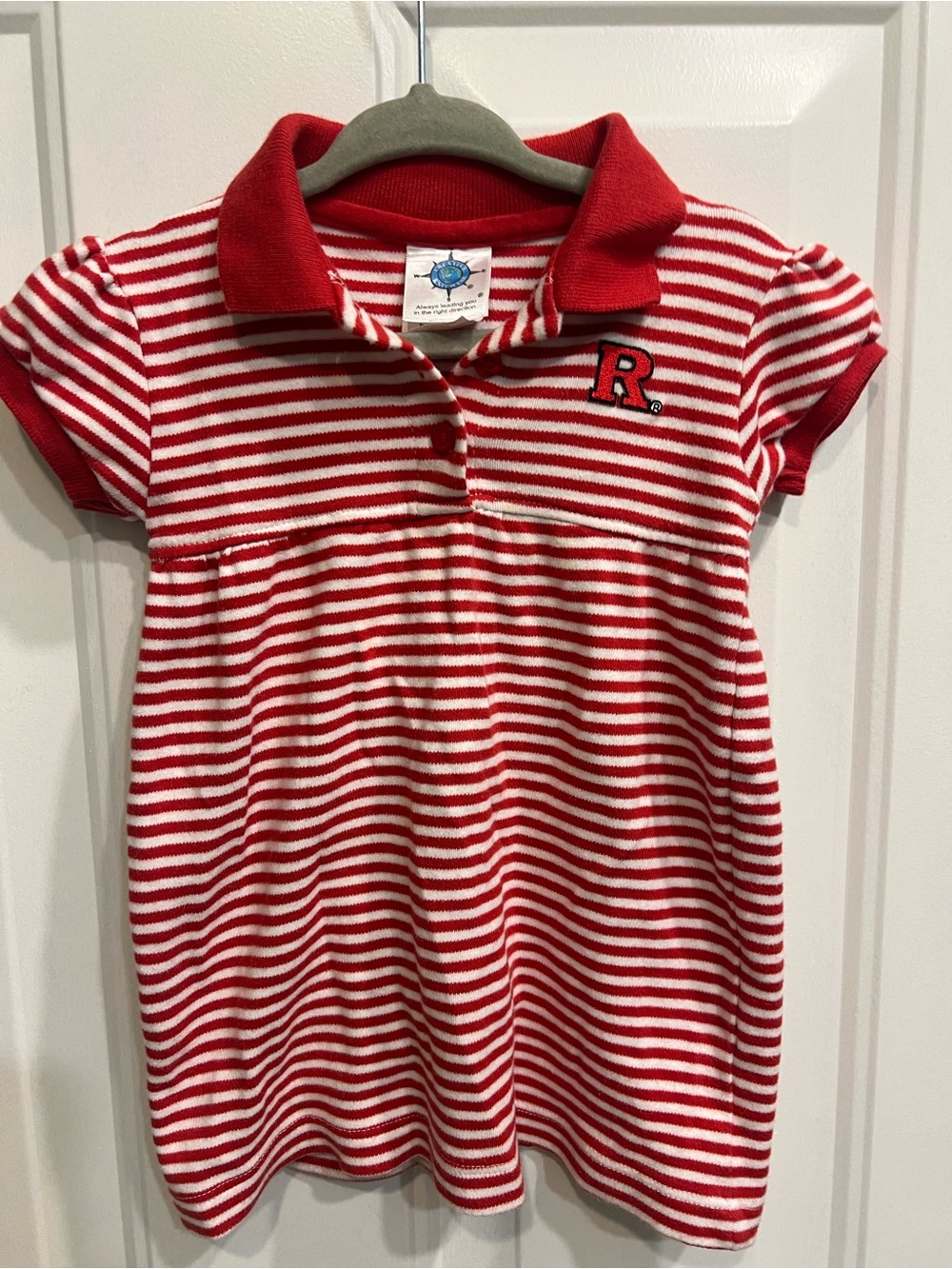 Baby girl red polo Rutgers university dress